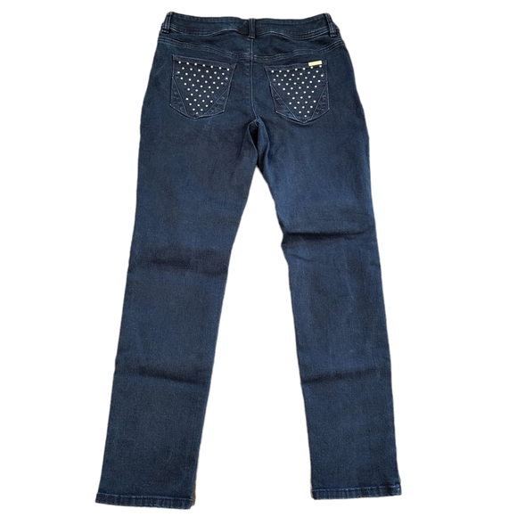 Chico's So Slimming Straight Leg Studded Pocket Jeans Chico's Size 00 - Picture 4 of 13